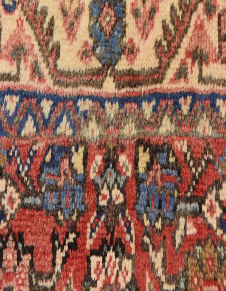 Detail image of  3' 10 x 9' 9  Hand Knotted Farahan Persian Wool Runner Rug