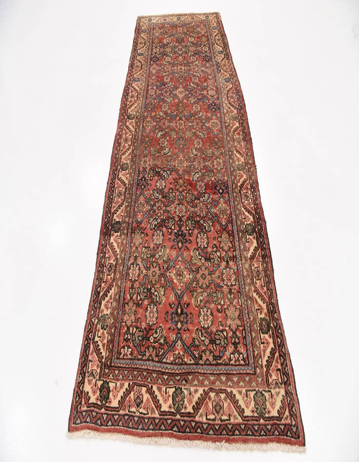 Detail image of  3' 10 x 9' 9  Hand Knotted Farahan Persian Wool Runner Rug