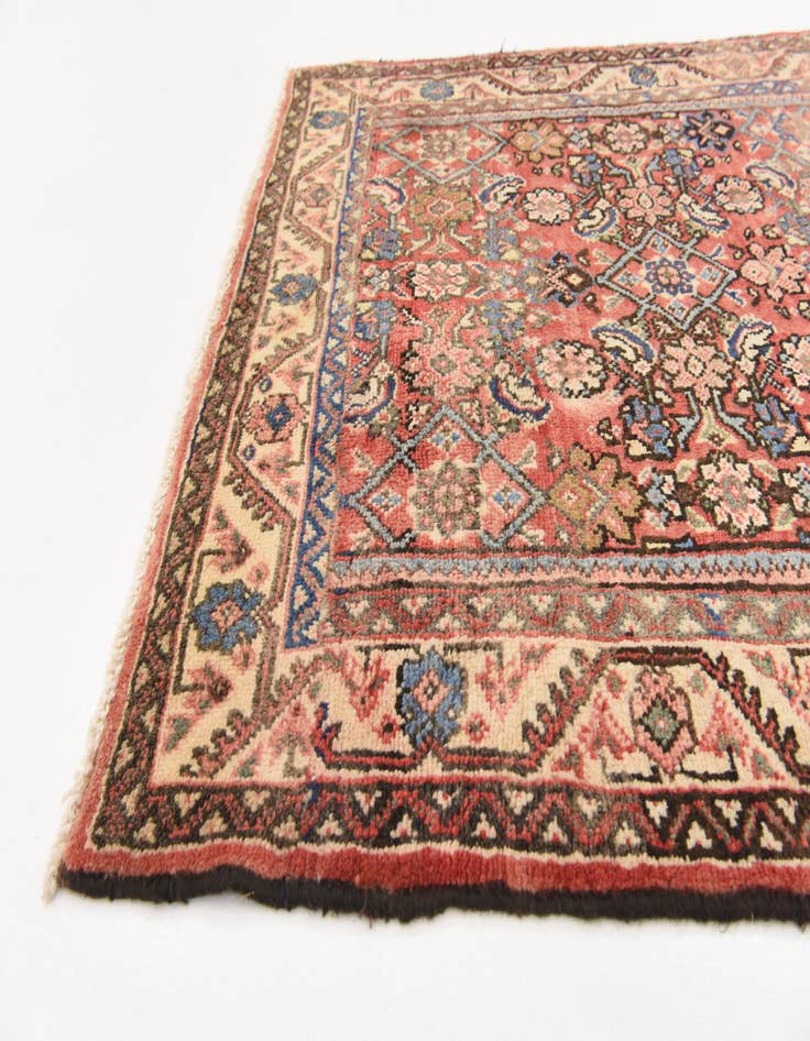 Detail image of  3' 10 x 9' 9  Hand Knotted Farahan Persian Wool Runner Rug