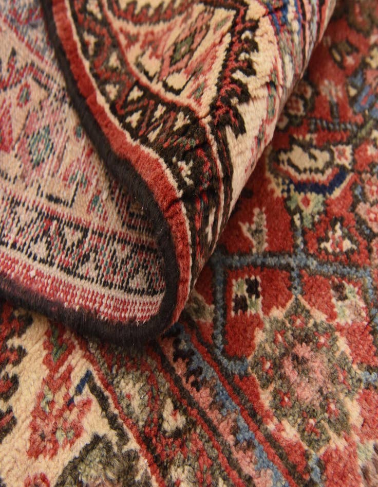 Detail image of  3' 10 x 9' 9  Hand Knotted Farahan Persian Wool Runner Rug