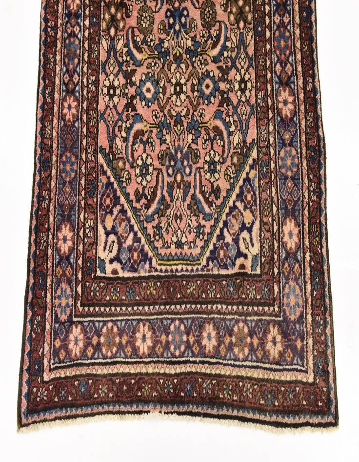 Detail image of  3' 8 x 10' 3  Hand Knotted Hossainabad Persian Wool Runner Rug