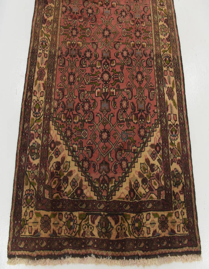 Detail image of  3' 7 x 10' 4  Hand Knotted Hossainabad Persian Wool Runner Rug