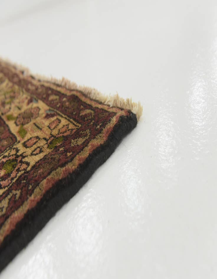 Detail image of  3' 7 x 10' 4  Hand Knotted Hossainabad Persian Wool Runner Rug