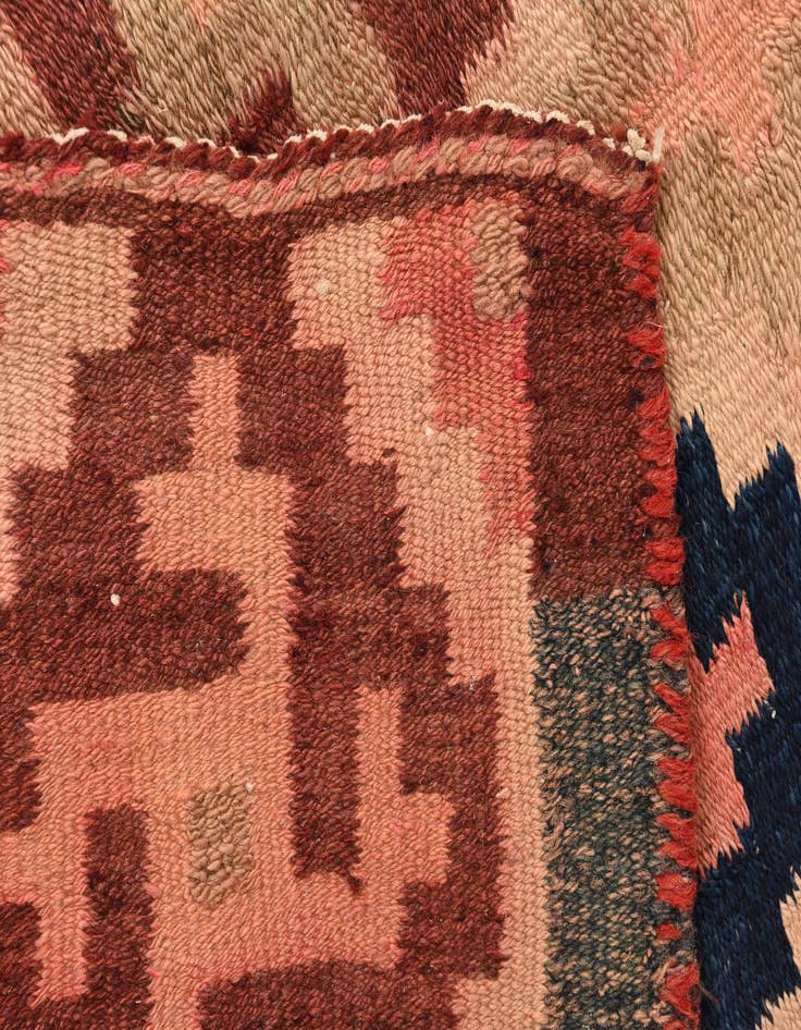 Detail image of  4' x 13' 2  Hand Woven Kilim Fars Wool Runner Rug