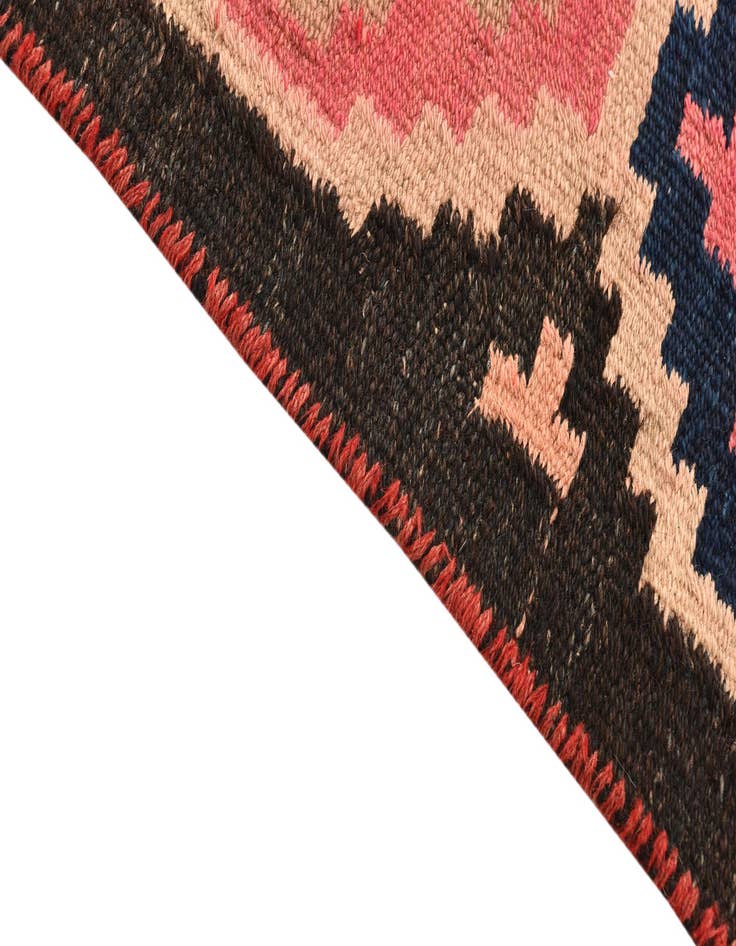 Detail image of  4' x 13' 2  Hand Woven Kilim Fars Wool Runner Rug