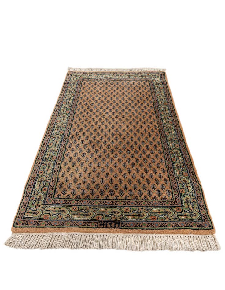 Detail image of  2' 4 x 4' 7  Hand Knotted Mir Wool Runner Rug