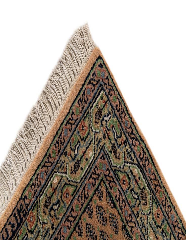 Detail image of  2' 4 x 4' 7  Hand Knotted Mir Wool Runner Rug