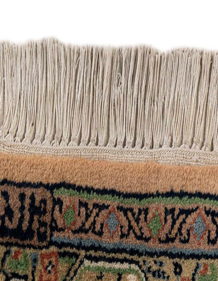 Detail image of  2' 4 x 4' 7  Hand Knotted Mir Wool Runner Rug