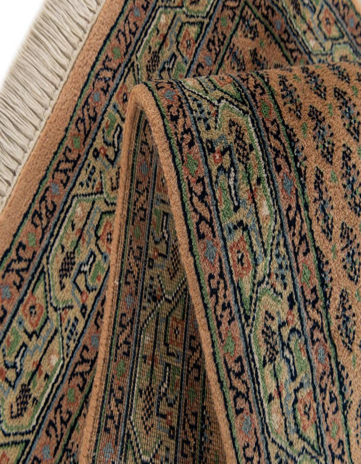 Detail image of  2' 4 x 4' 7  Hand Knotted Mir Wool Runner Rug