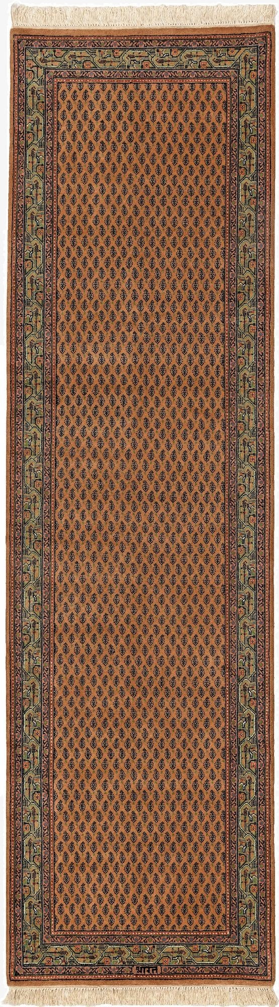  2' 9 x 9' 8  Hand Knotted Mir Wool Runner Rug