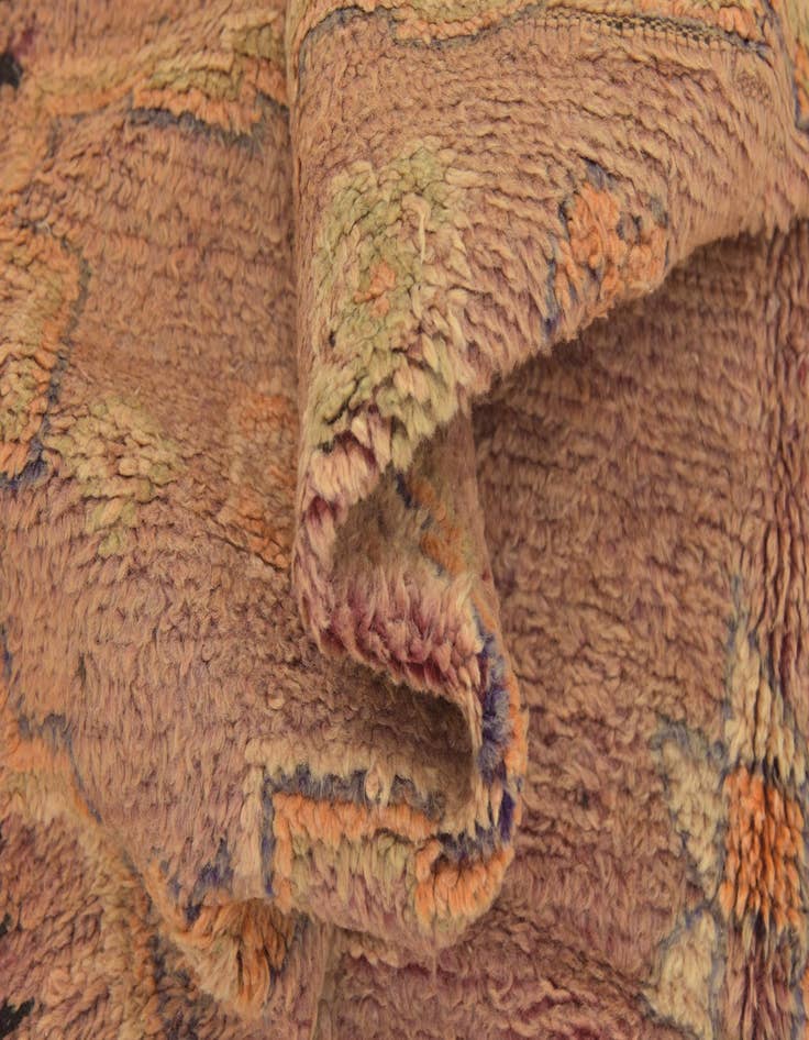 Detail image of  6' 2 x 13' 5  Hand Knotted Moroccan Wool Runner Rug