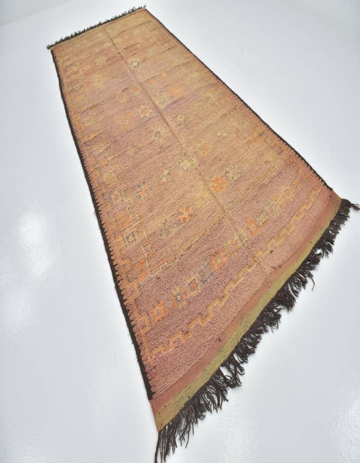 Detail image of  6' 2 x 13' 5  Hand Knotted Moroccan Wool Runner Rug