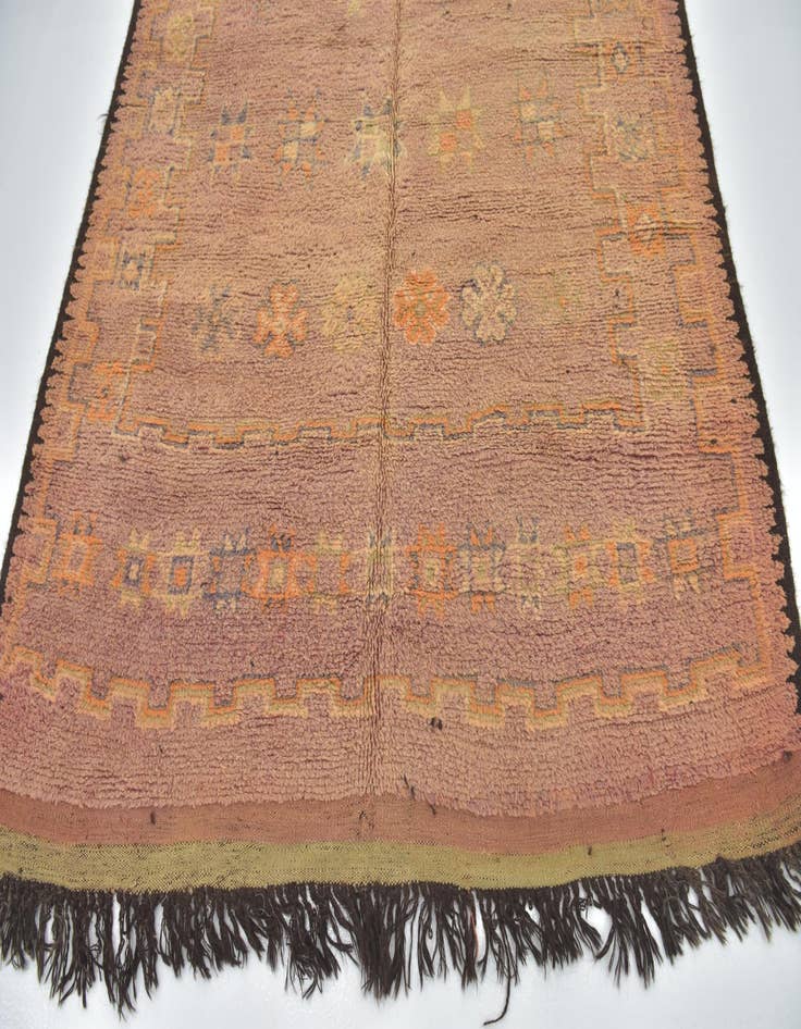 Detail image of  6' 2 x 13' 5  Hand Knotted Moroccan Wool Runner Rug