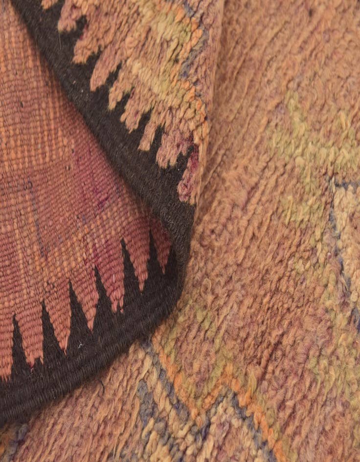 Detail image of  6' 2 x 13' 5  Hand Knotted Moroccan Wool Runner Rug