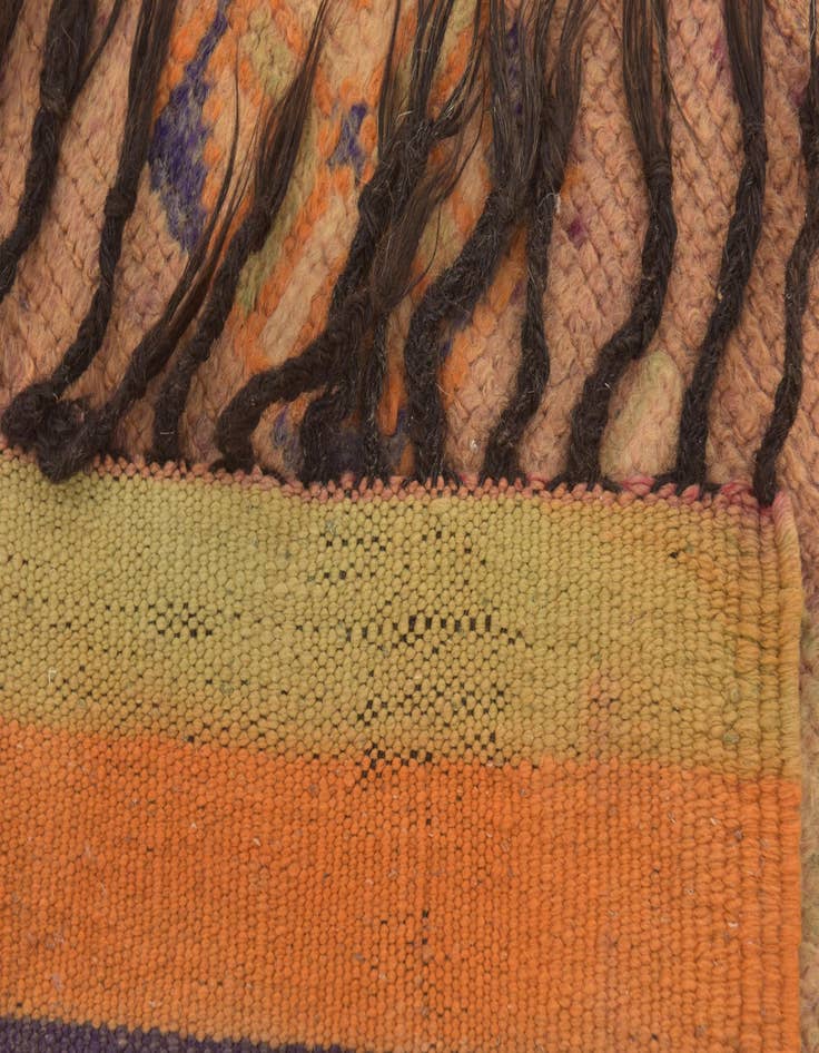 Detail image of  6' 3 x 15' 5  Hand Knotted Moroccan Wool Runner Rug