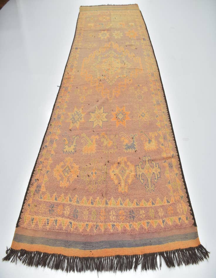 Detail image of  6' x 13' 9  Hand Knotted Moroccan Wool Runner Rug