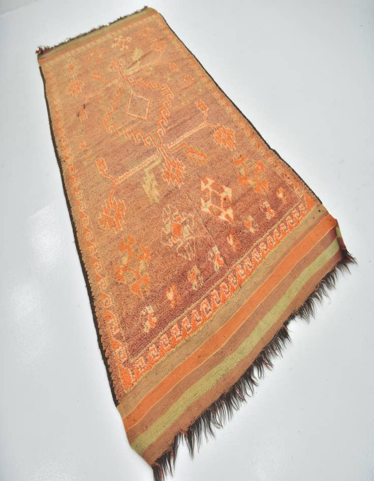 Detail image of  6' x 12'  Hand Knotted Moroccan Wool Runner Rug