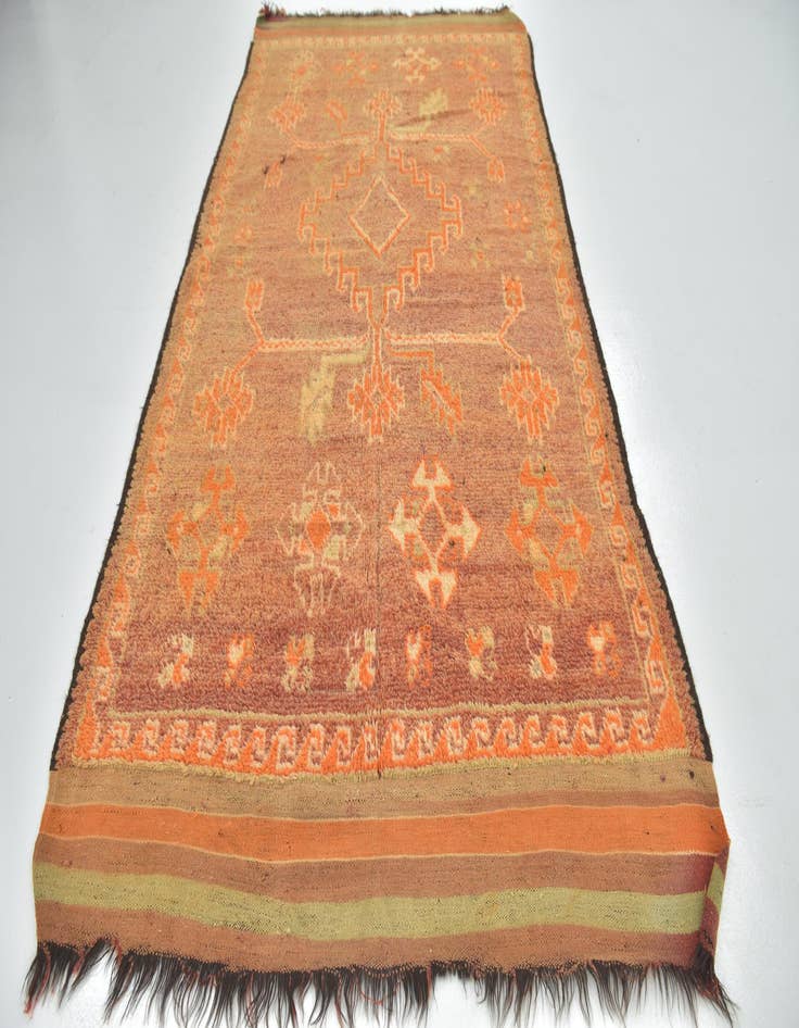 Detail image of  6' x 12'  Hand Knotted Moroccan Wool Runner Rug