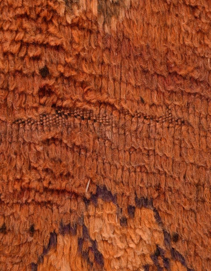 Detail image of  6' 8 x 13' 8  Hand Knotted Moroccan Wool Runner Rug