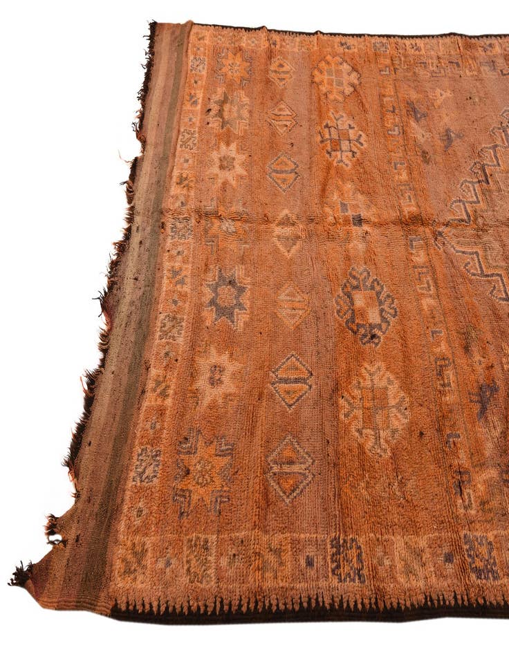 Detail image of  6' 8 x 13' 8  Hand Knotted Moroccan Wool Runner Rug