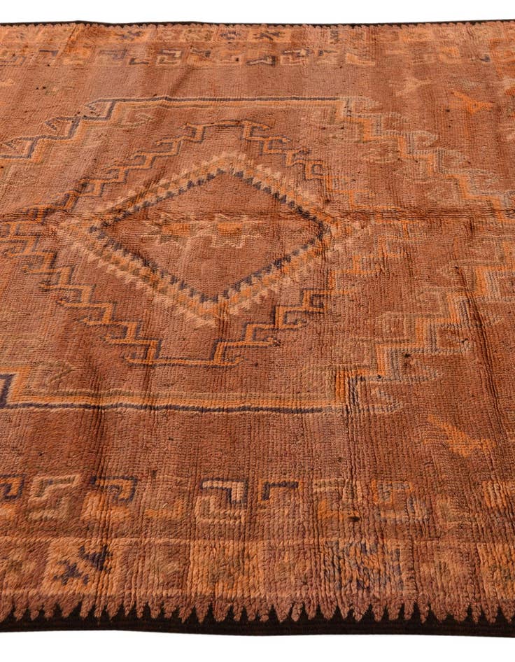 Detail image of  6' 8 x 13' 8  Hand Knotted Moroccan Wool Runner Rug