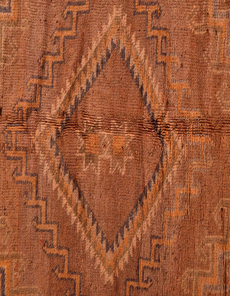 Detail image of  6' 8 x 13' 8  Hand Knotted Moroccan Wool Runner Rug