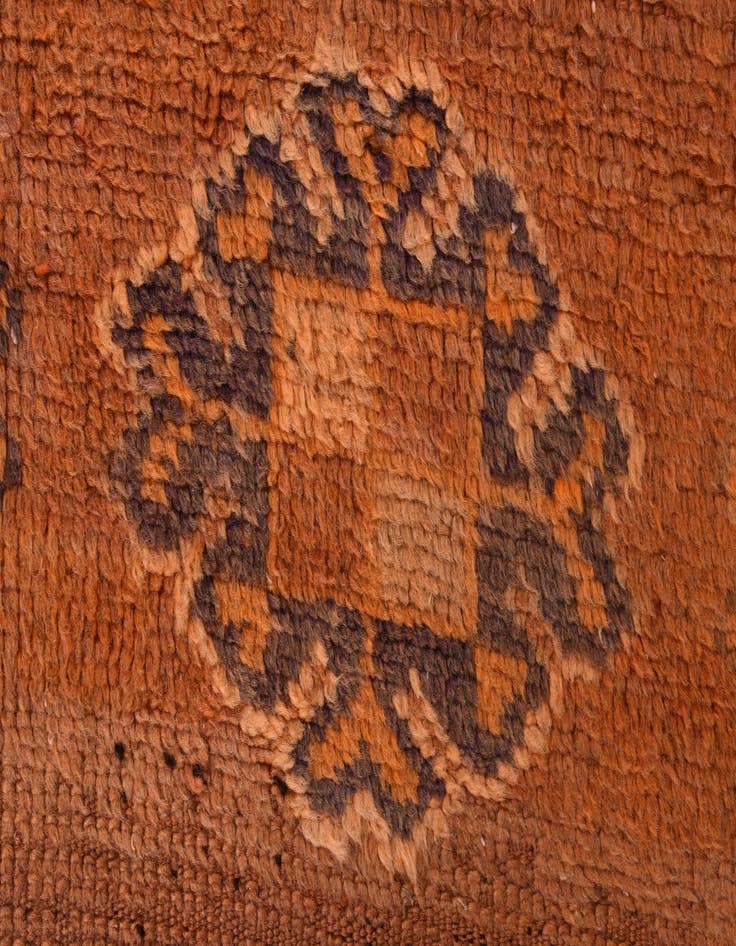 Detail image of  6' 8 x 13' 8  Hand Knotted Moroccan Wool Runner Rug