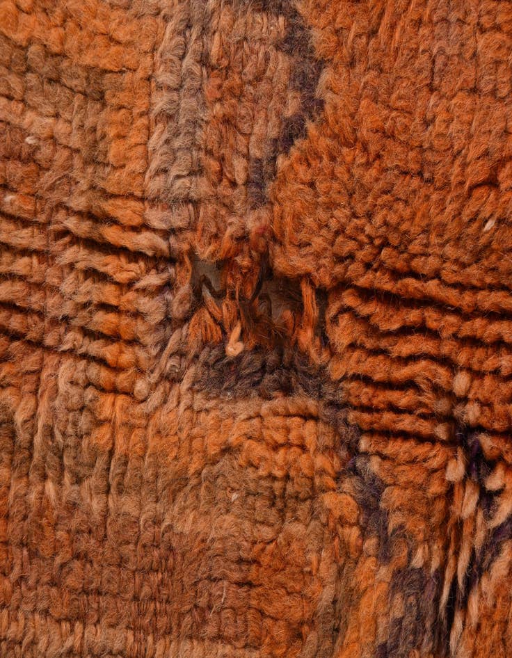 Detail image of  6' 8 x 13' 8  Hand Knotted Moroccan Wool Runner Rug