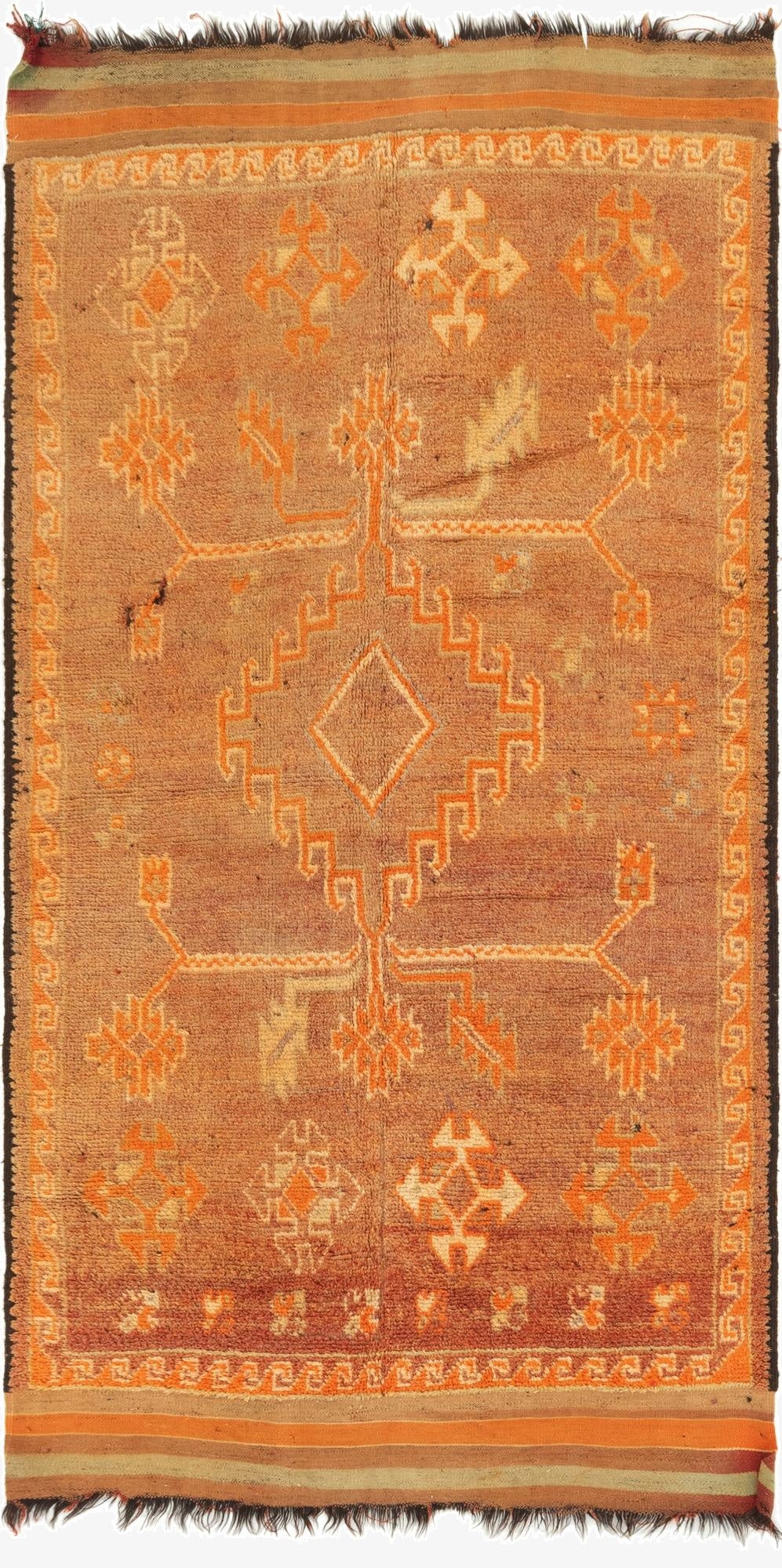  6' x 12'  Hand Knotted Moroccan Wool Runner Rug