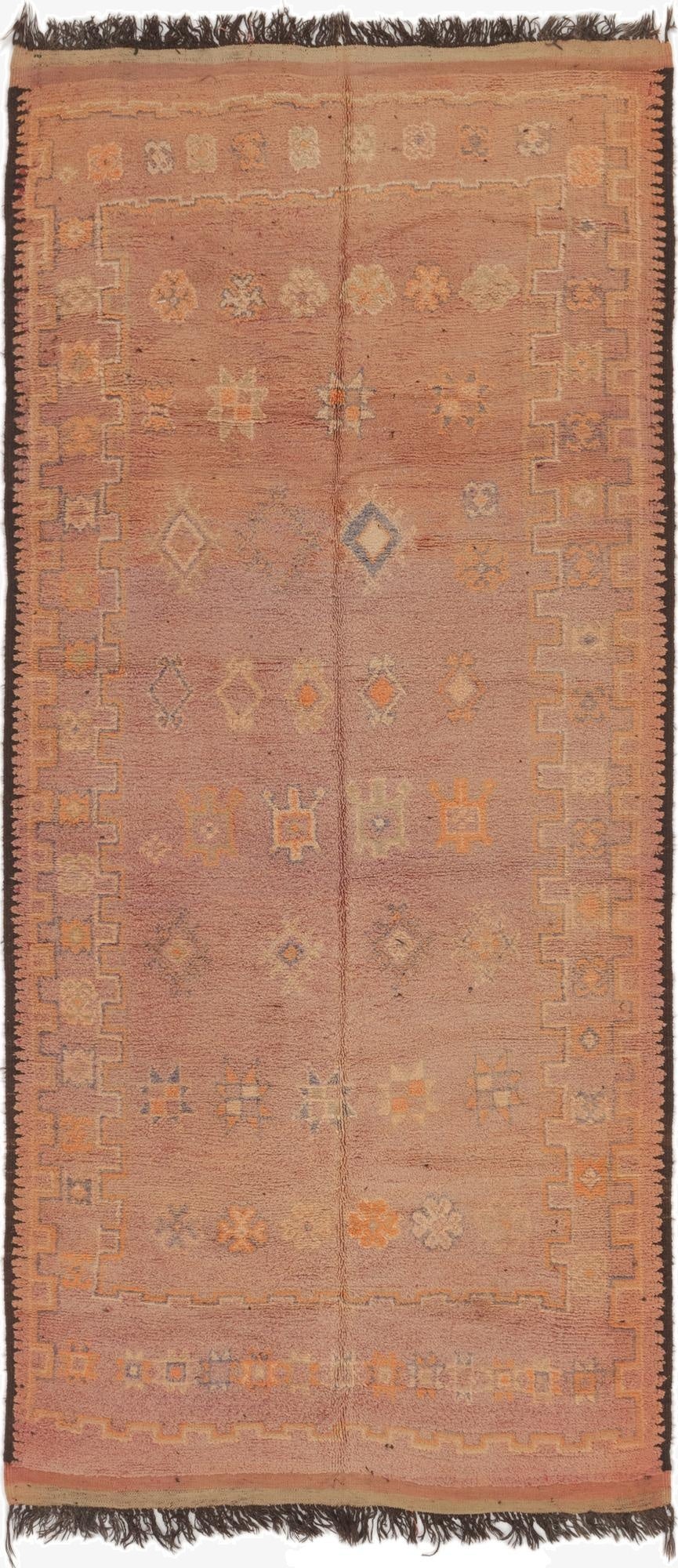  6' 2 x 13' 5  Hand Knotted Moroccan Wool Runner Rug