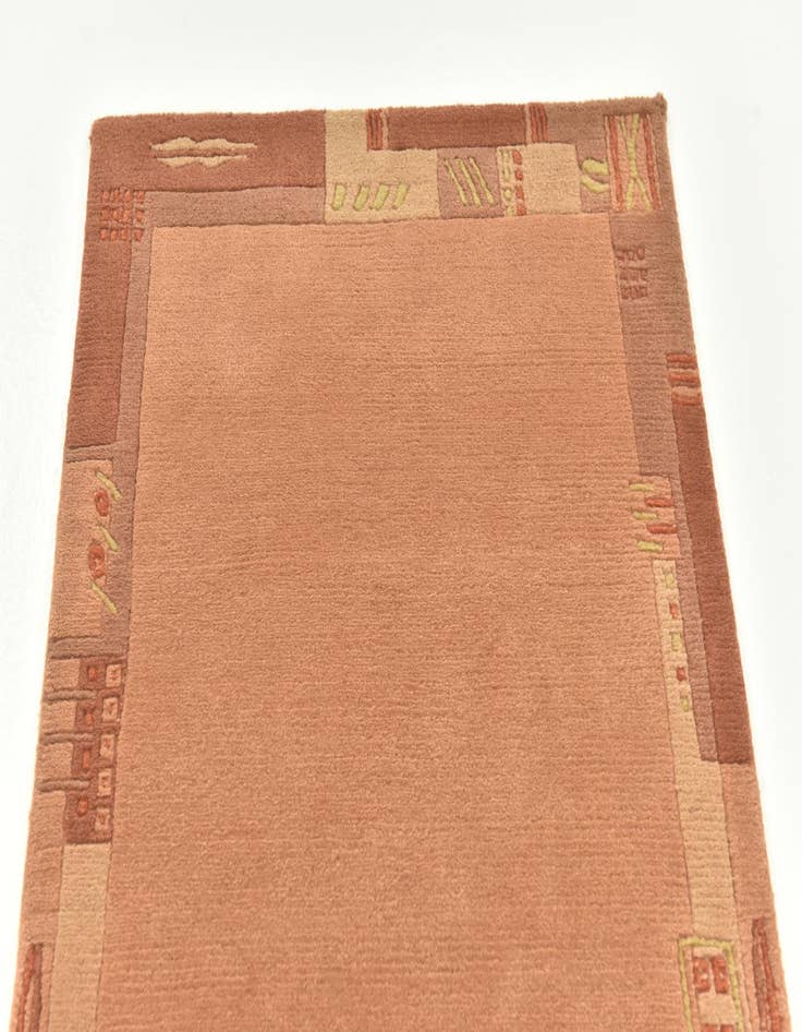 Detail image of  2' 4 x 4' 7  Hand Knotted Nepal Wool Runner Rug