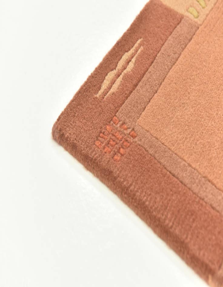 Detail image of  2' 4 x 4' 7  Hand Knotted Nepal Wool Runner Rug