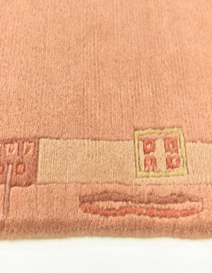 Detail image of  2' 4 x 4' 7  Hand Knotted Nepal Wool Runner Rug