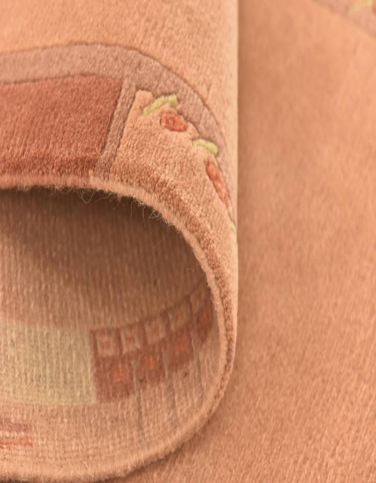 Detail image of  2' 4 x 4' 7  Hand Knotted Nepal Wool Runner Rug