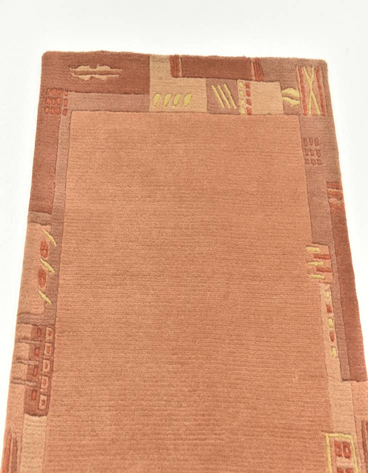 Detail image of  2' 5 x 4' 7  Hand Knotted Nepal Wool Runner Rug