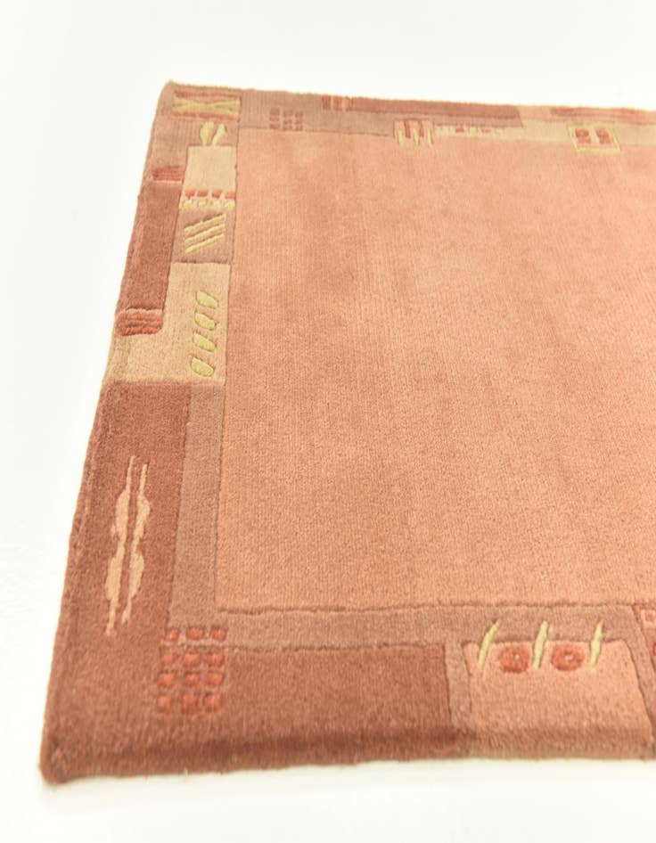 Detail image of  2' 5 x 4' 7  Hand Knotted Nepal Wool Runner Rug