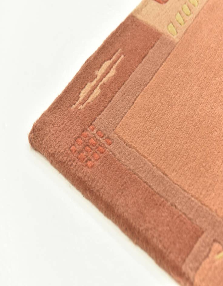 Detail image of  2' 5 x 4' 7  Hand Knotted Nepal Wool Runner Rug