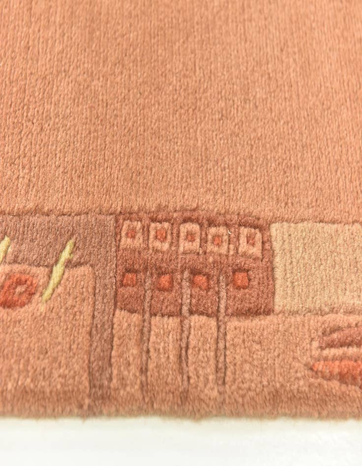 Detail image of  2' 5 x 4' 7  Hand Knotted Nepal Wool Runner Rug