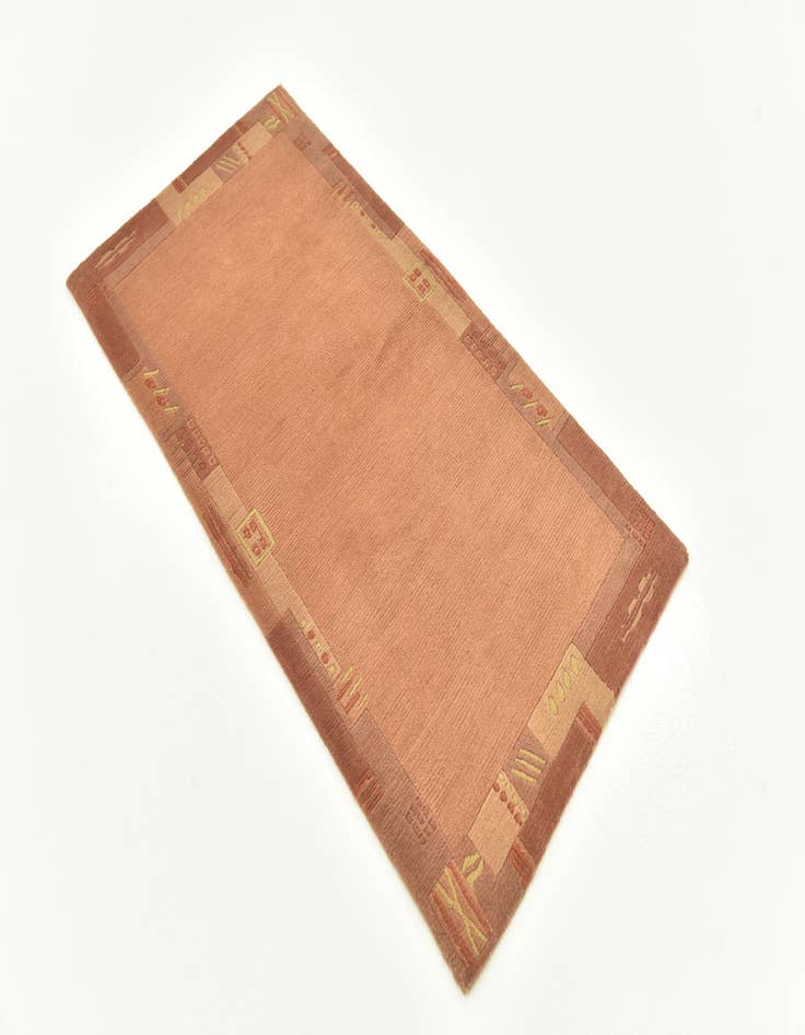 Detail image of  2' 4 x 4' 7  Hand Knotted Nepal Wool Runner Rug