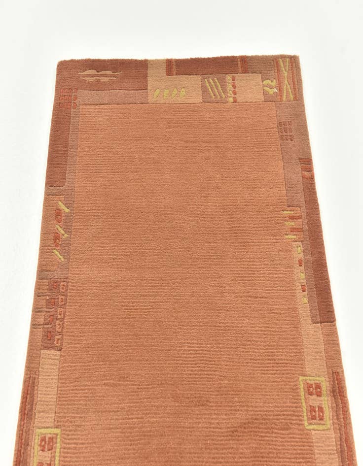 Detail image of  2' 4 x 4' 7  Hand Knotted Nepal Wool Runner Rug