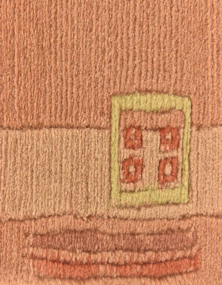 Detail image of  2' 4 x 4' 7  Hand Knotted Nepal Wool Runner Rug