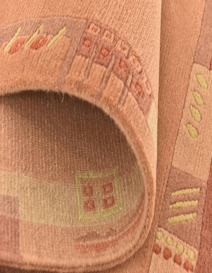 Detail image of  2' 4 x 4' 7  Hand Knotted Nepal Wool Runner Rug