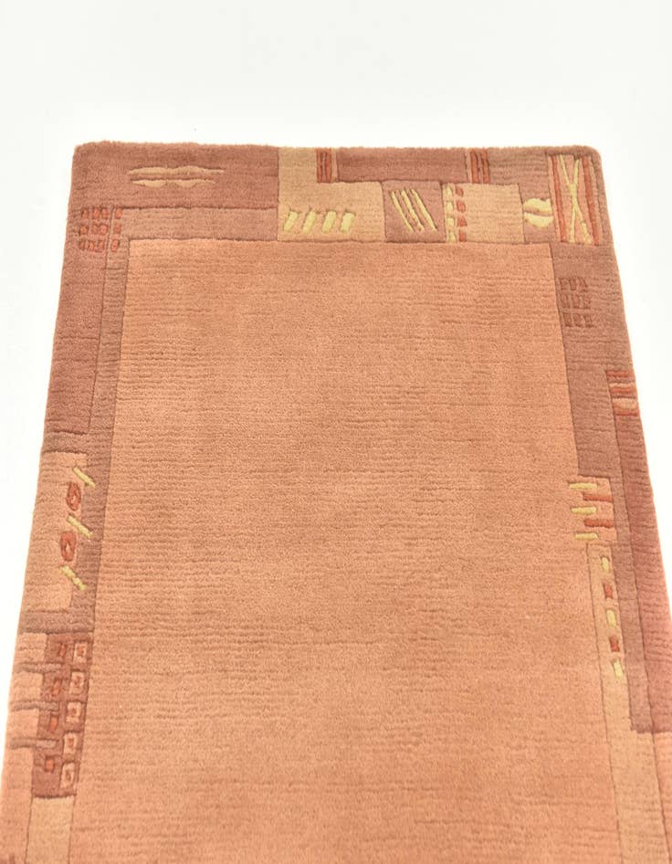 Detail image of  2' 4 x 4' 7  Hand Knotted Nepal Wool Runner Rug