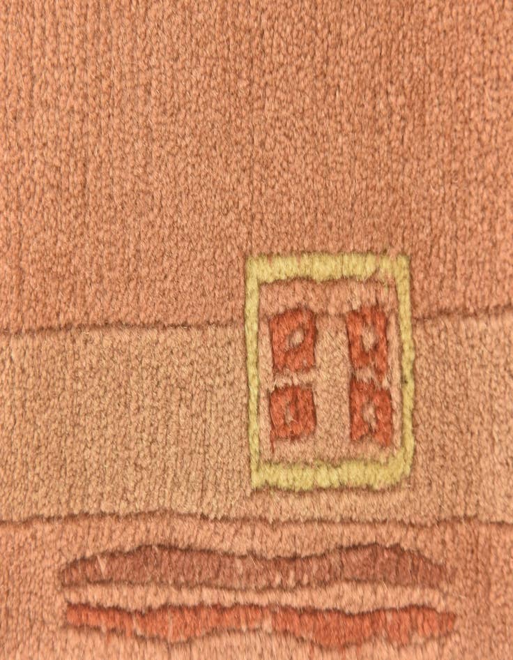 Detail image of  2' 4 x 4' 7  Hand Knotted Nepal Wool Runner Rug