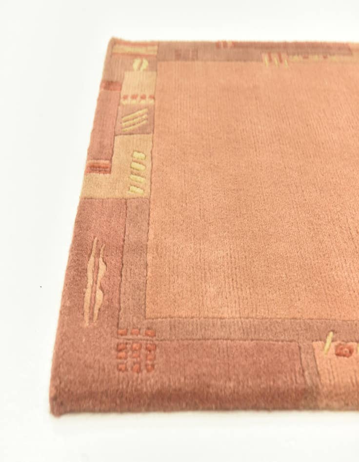 Detail image of  2' 4 x 4' 7  Hand Knotted Nepal Wool Runner Rug