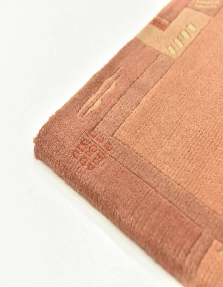 Detail image of  2' 4 x 4' 7  Hand Knotted Nepal Wool Runner Rug