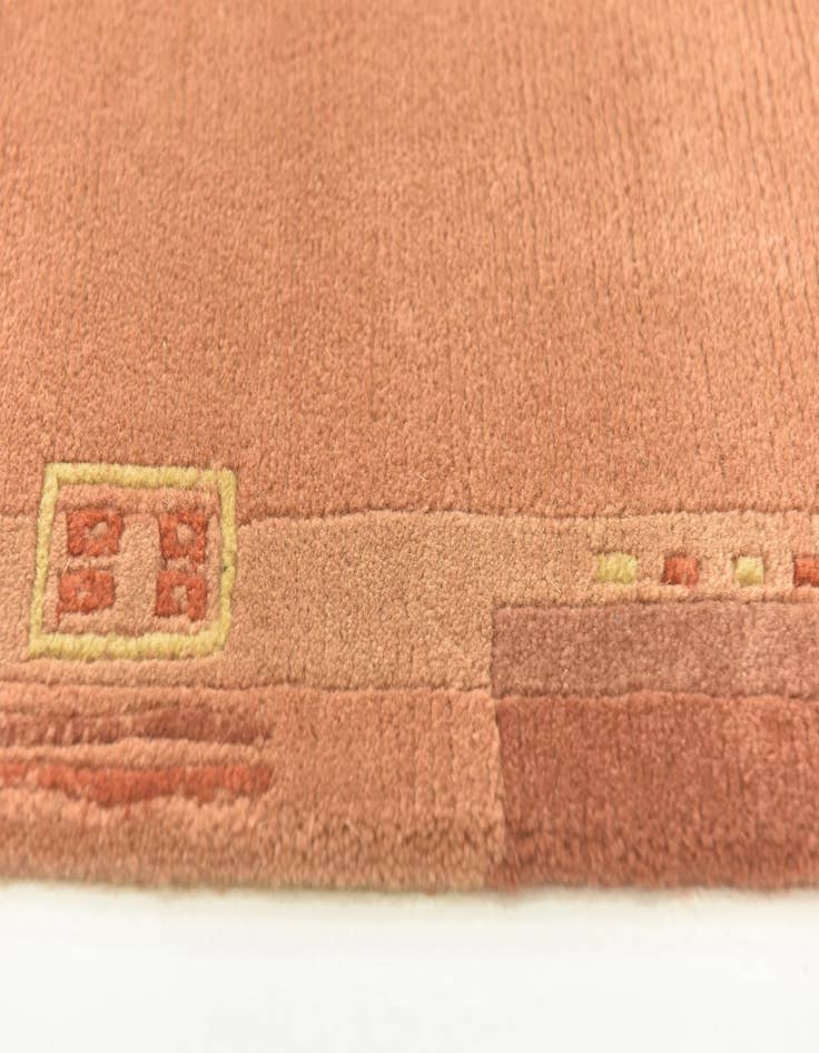 Detail image of  2' 4 x 4' 7  Hand Knotted Nepal Wool Runner Rug