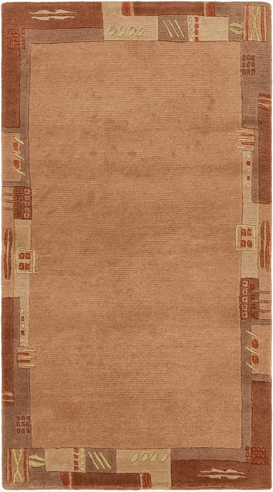  2' 5 x 4' 7  Hand Knotted Nepal Wool Runner Rug