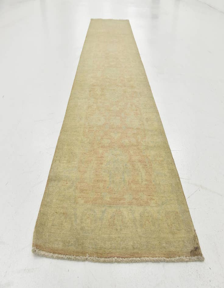 Detail image of  2' 7 x 9' 11  Hand Knotted Peshawar Ziegler Runner Rug