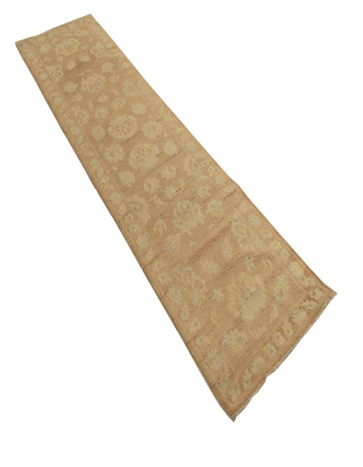 Detail image of  2' 8 x 10' 1  Hand Knotted Peshawar Ziegler Runner Rug